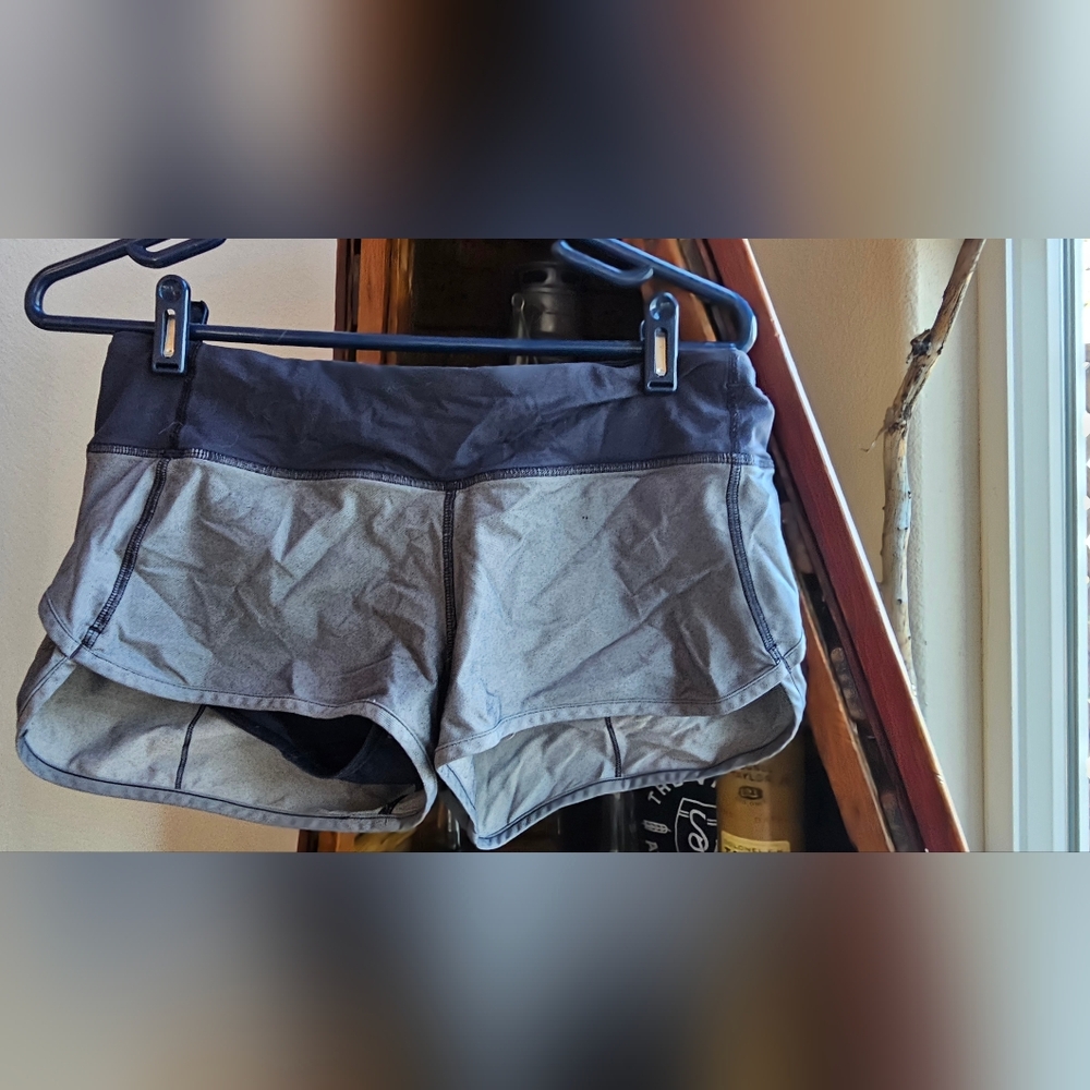 lululemon athletica Black and Gray Athletic Shorts